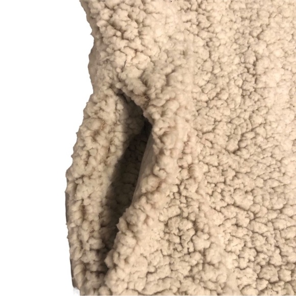 Thread & Supply 1/4 Zip Sherpa Wubby Teddy  Pullover Women’s Size Large - Picture 7 of 12
